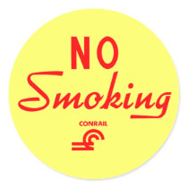 Conrail No Smoking Sign stickers
