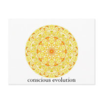 conscious evolution t-shirt postcards