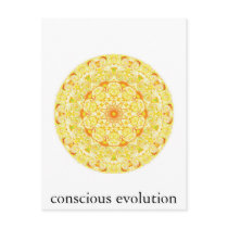 conscious evolution t-shirt postcards