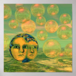 Consciousness – Gold and Green Awakening Print