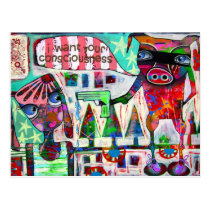Consciousness Robber Postcard postcards