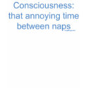 Consciousness: that annoying time between naps t-shirts by ironydesigns Consciousness: that annoying time between naps t-shirts