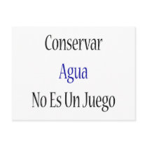 Conservar Agua No Es Un Juego Postcard