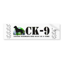 Conservation Canine Bumperstickers Bumper Sticker