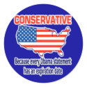 Conservative - Anti Obama sticker