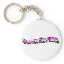 Conservative Chick Keychain