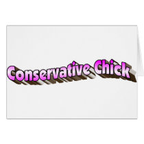 Conservative Chick Pink and White Card