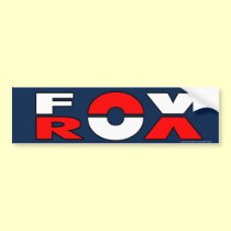 Conservative "Fox Rox" bumper sticker bumper stickers