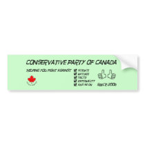 Conservative record bumper sticker