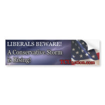 Conservative Storm Rising 1 bumper stickers by TCUnation Conservative Storm Rising 1 bumper stickers