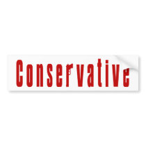 Conservative With A Gun (Red) Bumper Sticker