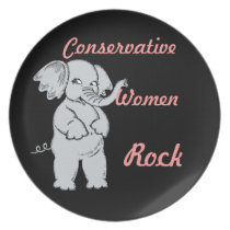 Conservative Women Rock Plate plates