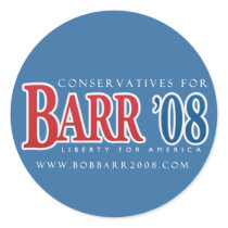 Conservatives for Bob Barr 08 stickers