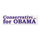 Conservatives for Obama bumper sticker
