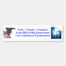 Conservatives for Santorum Bumper Sticker