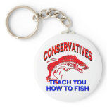 Conservatives Teach You To Fish Key Chain