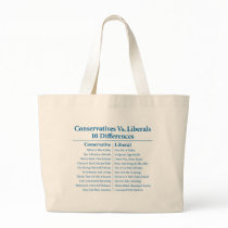 Conservatives Vs. Liberals 10 Differences Canvas Bag