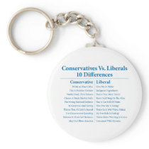 Conservatives Vs. Liberals 10 Differences Key Chains