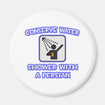 Conserve el agua. Ducha con un persa Imanes De Nevera