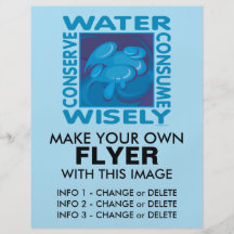 Conserve el agua - uso sabiamente tarjetón