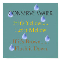 Conserve water posters