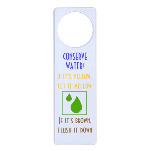 Conserve Water Toilet Handle Hanger Door Knob Hangers