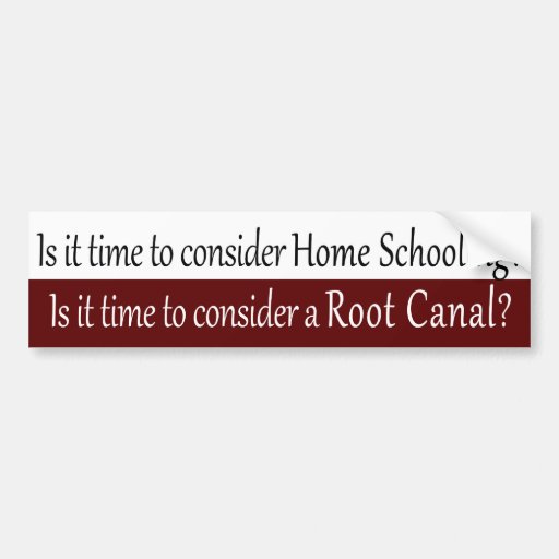 Consider Home Schooling Bumper Sticker