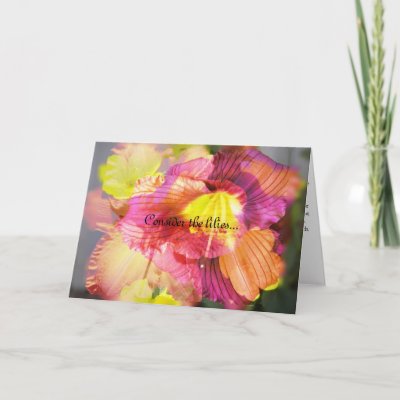 &quot;Consider the lilies&quot; encouragement card by SusanJoyClark