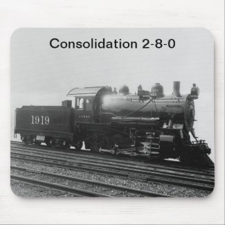 Consolidation 2-8-0 Vintage Steam Engine Train mousepad
