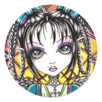 Constance Stained Glass Rainbow Angel Sticker