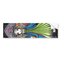 Constance Stained Glass Sunset Angel bumper stickers