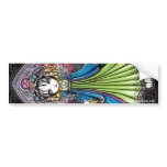 Constance Stained Glass Sunset Angel Bumper Stickers