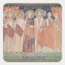 Constantine IV granting Bishop privileges Square Stickers