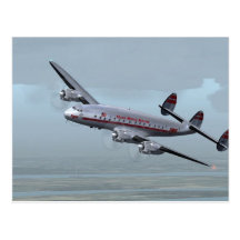 CONSTELLATION AIRPLANE -- AVIATION HISTORY! POST CARDS