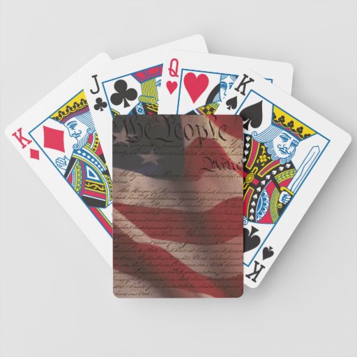 Constitution and Flag Bicycle Card Deck