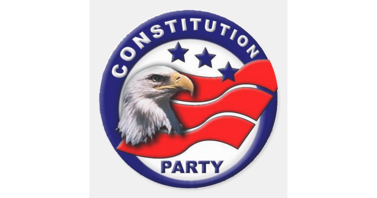 Constitution Party logo Classic Round Sticker | Zazzle