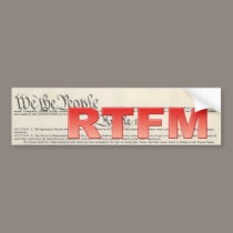Constitution RTFM Bumper Sticker bumper stickers
