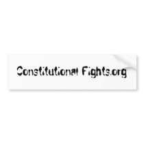 Constitutional Fights White Sticker bumper stickers by binaryboy Constitutional Fights White Sticker bumper stickers