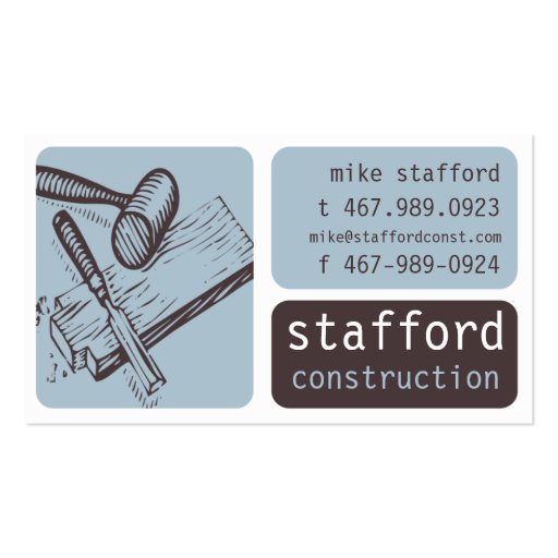 Construction and Carpentry Business Card