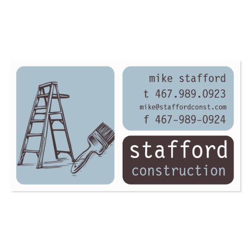 Construction and Painting Business Card (front side)