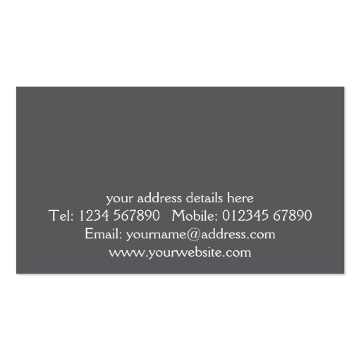 Construction / Architects Business Card (back side)