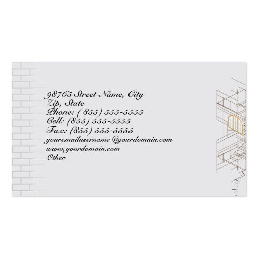 Construction Architecture Business Business Card (back side)