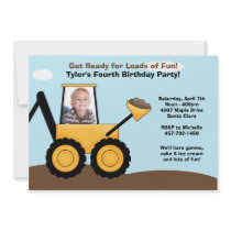 Construction Birthday Party Invitation