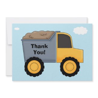 Construction Birthday Party Thank You invitation