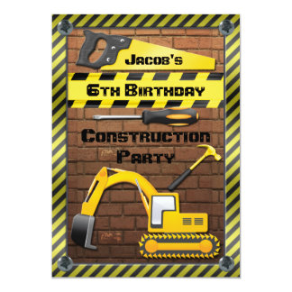 Digger Birthday Invitations, 104 Digger Birthday Announcements & Invites