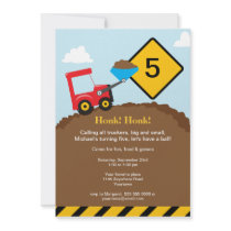 Construction Birthday Party with Photo invitations
