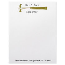 Construction Builder Carpenter letterhead by 911business Construction Builder Carpenter letterhead