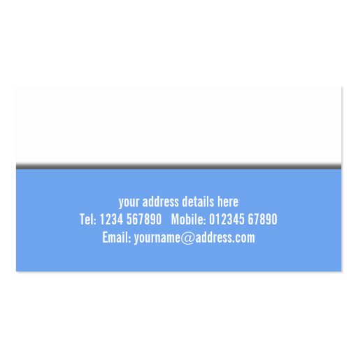 Construction / Builders Business Card (back side)