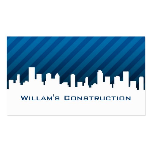 Construction business card (front side)