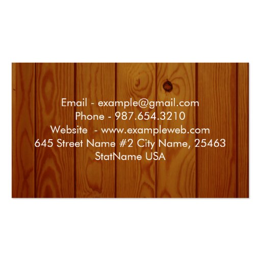 Construction business card (back side)